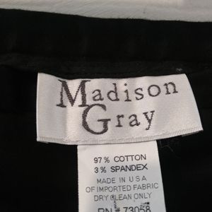 Madison GRAY casual pants with lace detail at the ankle. Size 12. Black.